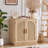 Rattan Sideboard Buffet Cabinet with Storage, 31.5" Coffee Bar Cabinet with Arch Doors & Adjustable Shelves, Wood Credenza, Boho Accent Cabinet for Kitchen, Living Room (Natural)-1124910698