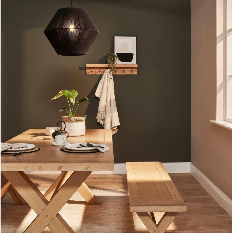 Gracela Extendable Dining Table, Black Oak