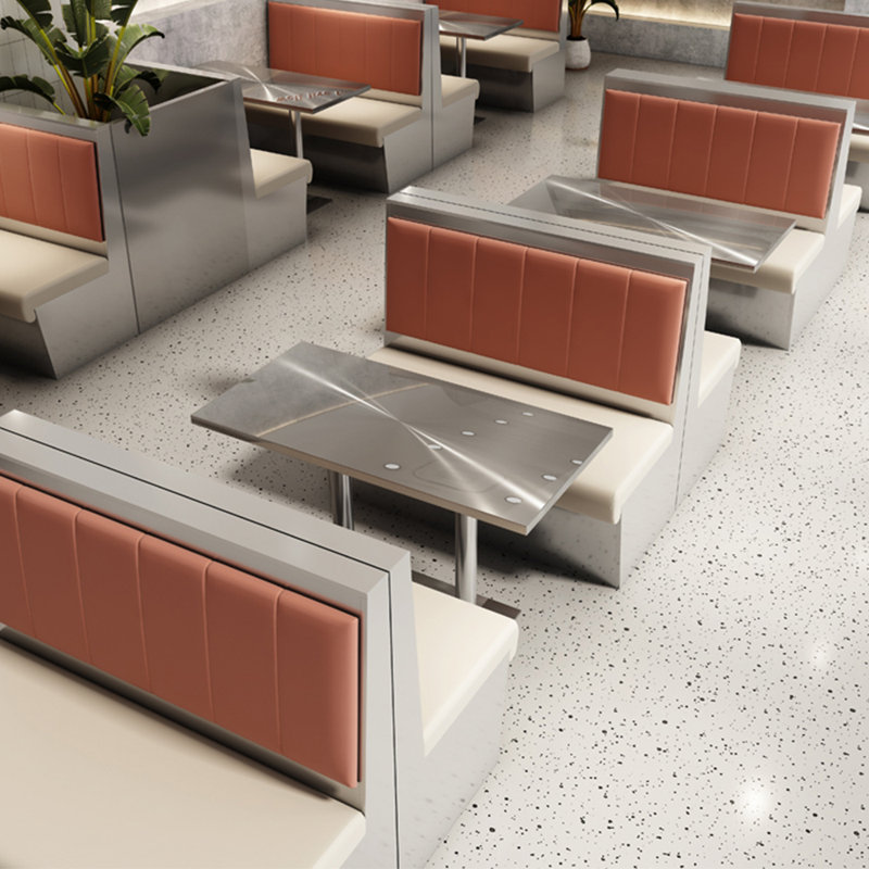 Banquette en similicuir pour restaurant