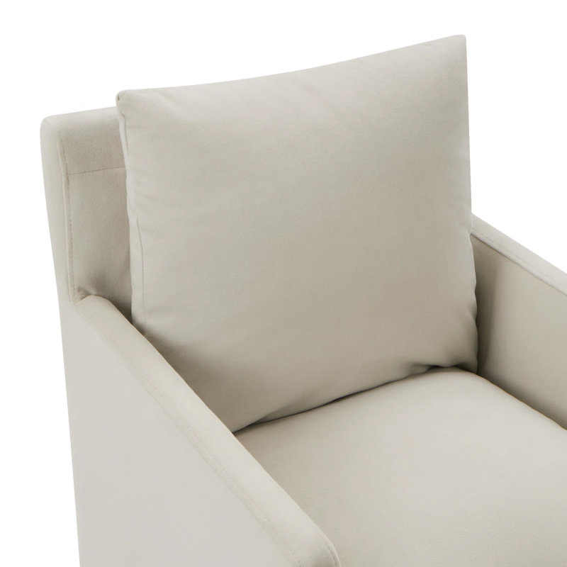 Fauteuil Alayaa, Velours performance plage Bella
