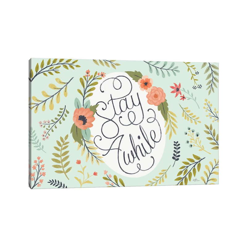 Retro Garden I Mint by Janelle Penner - Wrapped Canvas Print, 20.32cm H x 30.48cm W x 1.91cm D