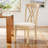 Dining Chairs Set of Two, Crafted with High - density Foam and Polyester Fabric, Sturdy Rubberwood Legs, KD Packing for Easy Shipping
