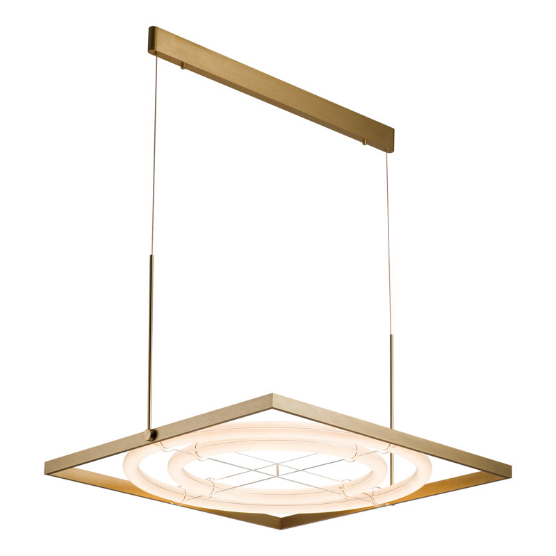 Luminaire suspendu carré / rectangulaire à 1 lumière unique / remarquable