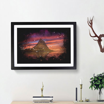Sunset Over The Rock - Single Picture Frame Print on MDF