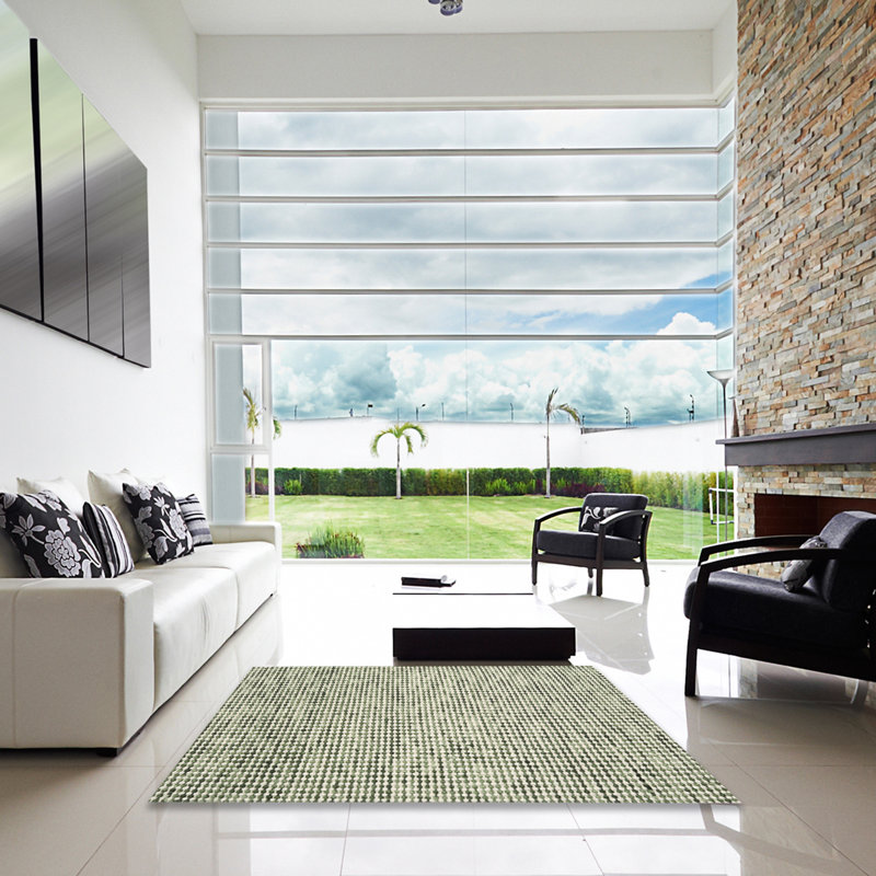 Tapis contemporain Olive, Carré 3 pi