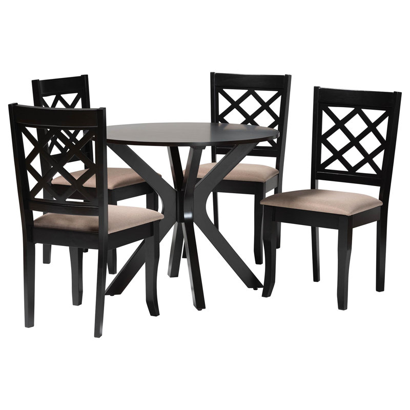 Ensemble de salle à manger 5 pièces Baxton Studio Lore Modern, Sable