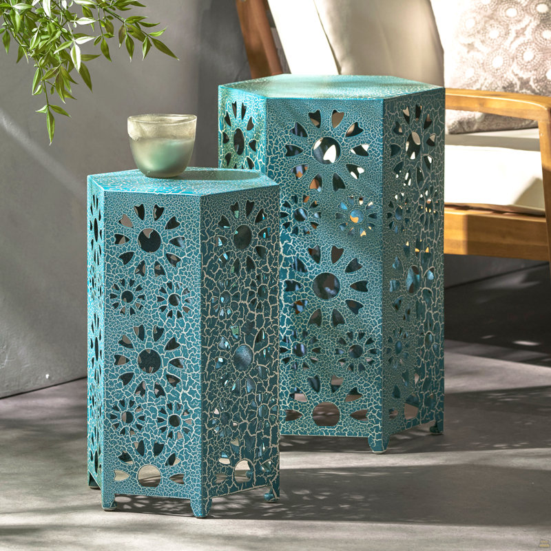 Side Table, Teal