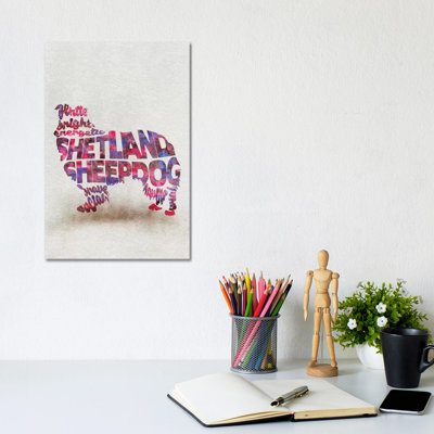 Shetland Sheepdog by Ayse Deniz Akerman - Wrapped Canvas Gallery-Wrapped Canvas Giclée