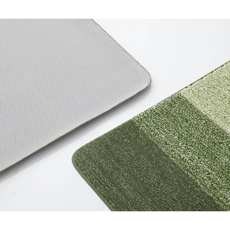 Door Mats Indoor, Machine Washable Soft Doormats, Green, 50 cm W x 80 cm L