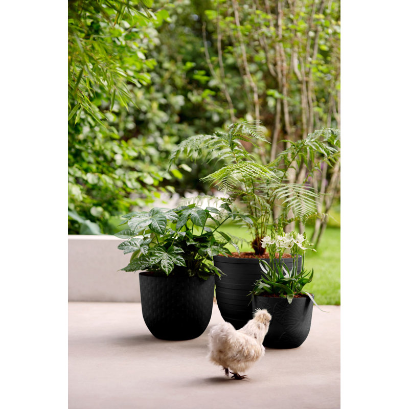 Plant Pot, 24.3 x 29.5 x 29.5, Onyx Black