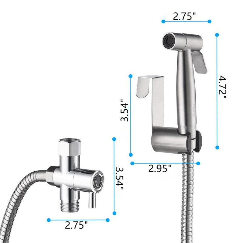 Widespread Horizontal Bidet Faucet