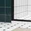 76" High Double Sliding Shower Door With Handle For Towel Hanging, Black Aluminum Frame, Easy Installation Steps Guide