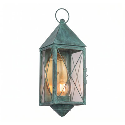 Brass Traditions - Ashford - 1 lumière - 23 pouces - Vert Verde - Laiton massif - Applique murale