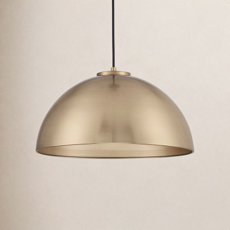 Darrah 1-Light Pendant in Natural Brass, Natural Brass