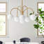 Bradrick 6 - Light Modern White Glass Globe Chandelier