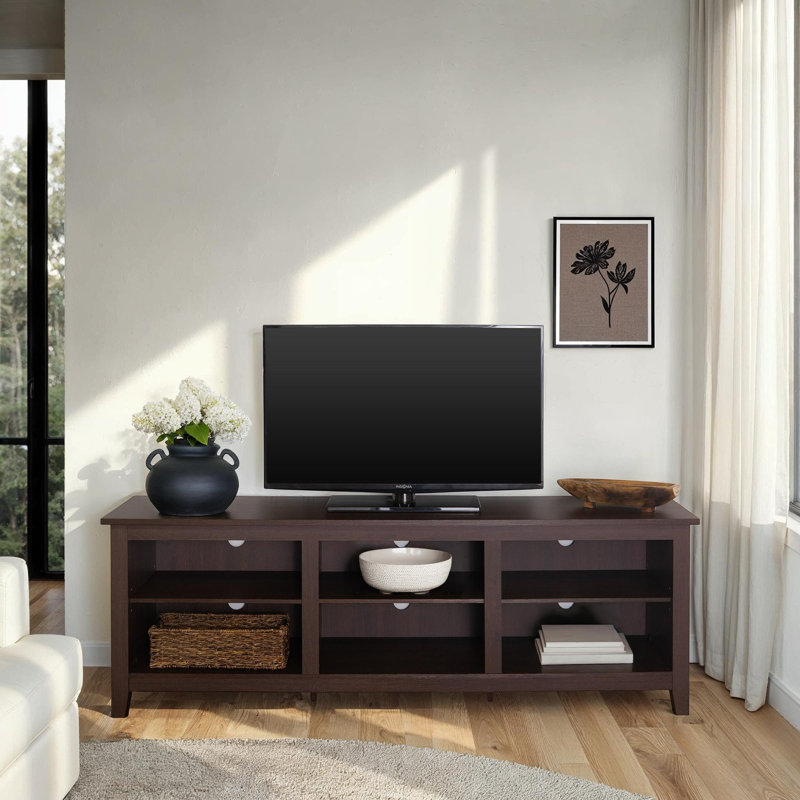 Meuble télé avec rangement ouvert Sunbury, Espresso, 70"