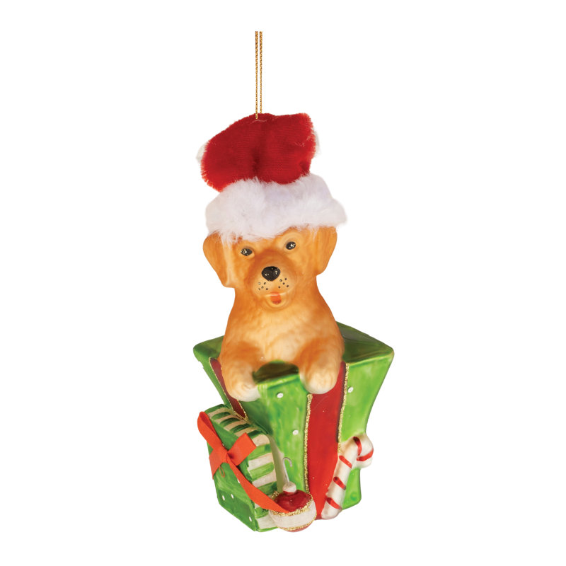 Ornement chiot dans son emballage