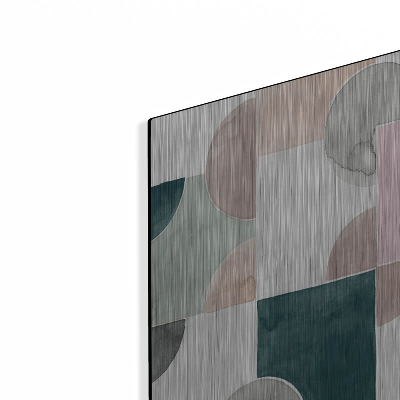 «Mute Mystery I» par Grace Popp, verre d'art mural en métal, H 24 po x l 16 po