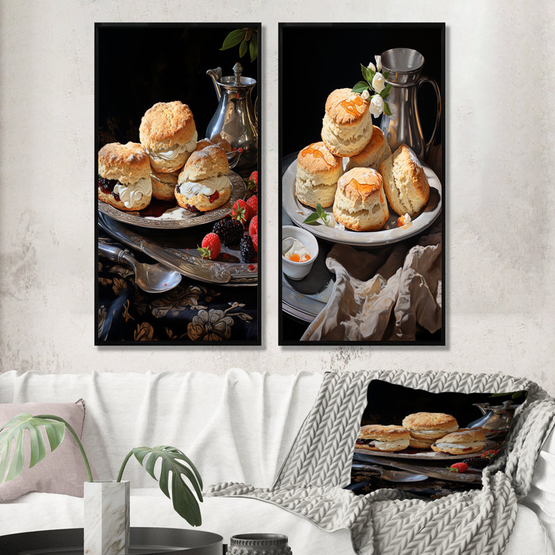 Ensemble de salon Freshly Baked Scones Harmony - Desserts, Cadre noir, H 28 po x l 25 po