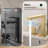 8" Widespread 3-Hole Bathroom Faucet In Brushed Gold, Square Dual Handles & Removable Aerator