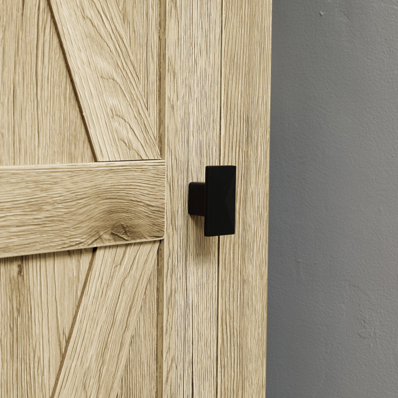 Armoire de rangement Mirto de 48 po avec porte coulissante de style grange, Blanc