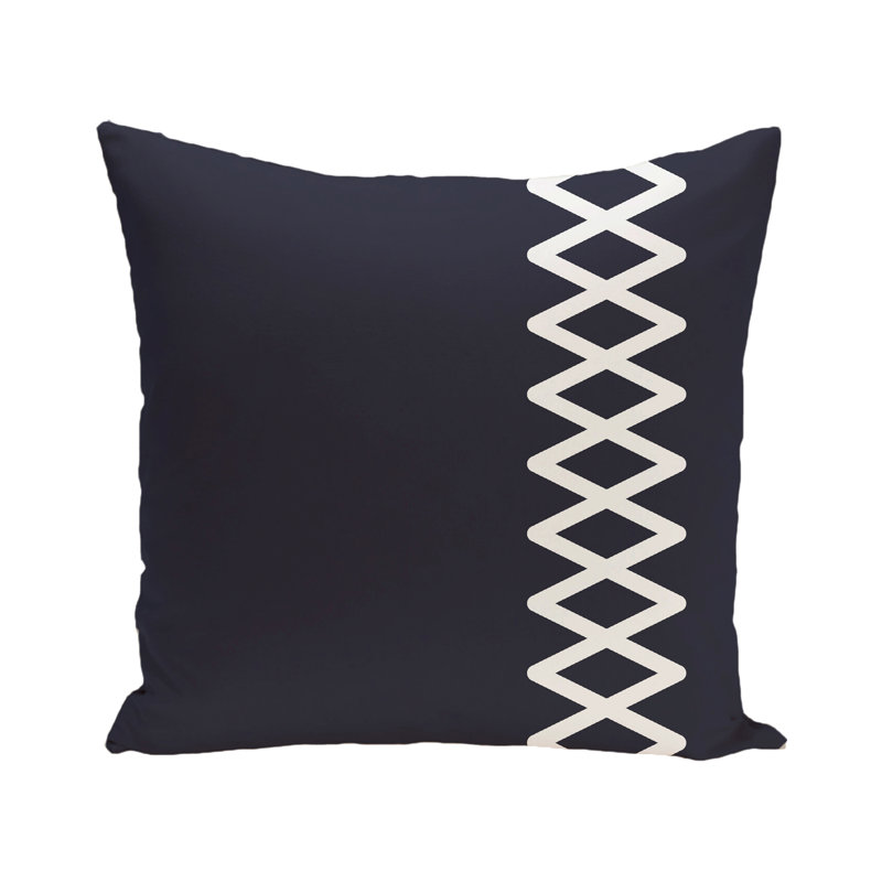 Lace Up Outdoor Reversible Throw Pillow, Bewitching, 18"x18"