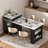 Extendable Storage Kitchen Island with Double-sided Storage and Power Outlet-2087612837