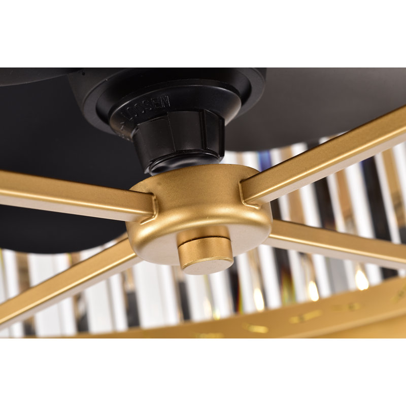 Jodye Ceiling Fan with Light Kit, Gold