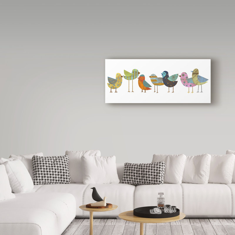 «Flock» par Kaior, impression sur toile tendue, H 8 po x l 19 po x P 2 po