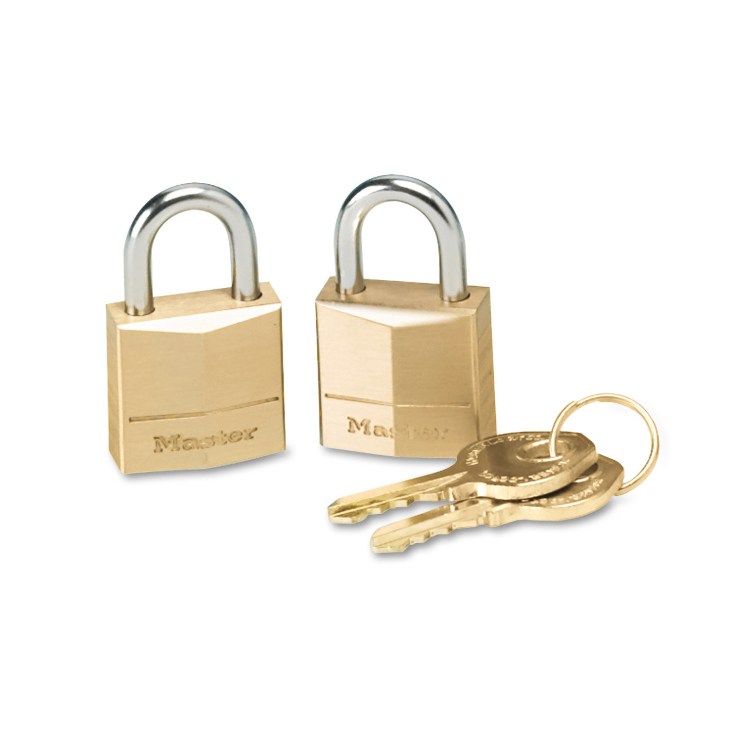 Master Lock Company ThreePin Brass Tumbler Locks 2 Locks and 2 Keys