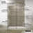 Levity 47.63" x 74" Double Sliding Shower Door with Blade Handles with CleanCoat Technology-13237826