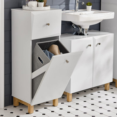 Wood Cabinet Laundry Hamper