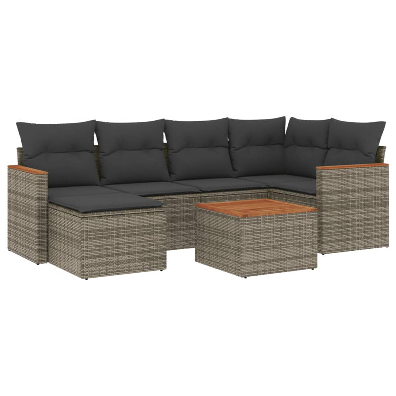 Ensemble de canapé de jardin modulaire en rotin PE 7 pièces Vidaxl