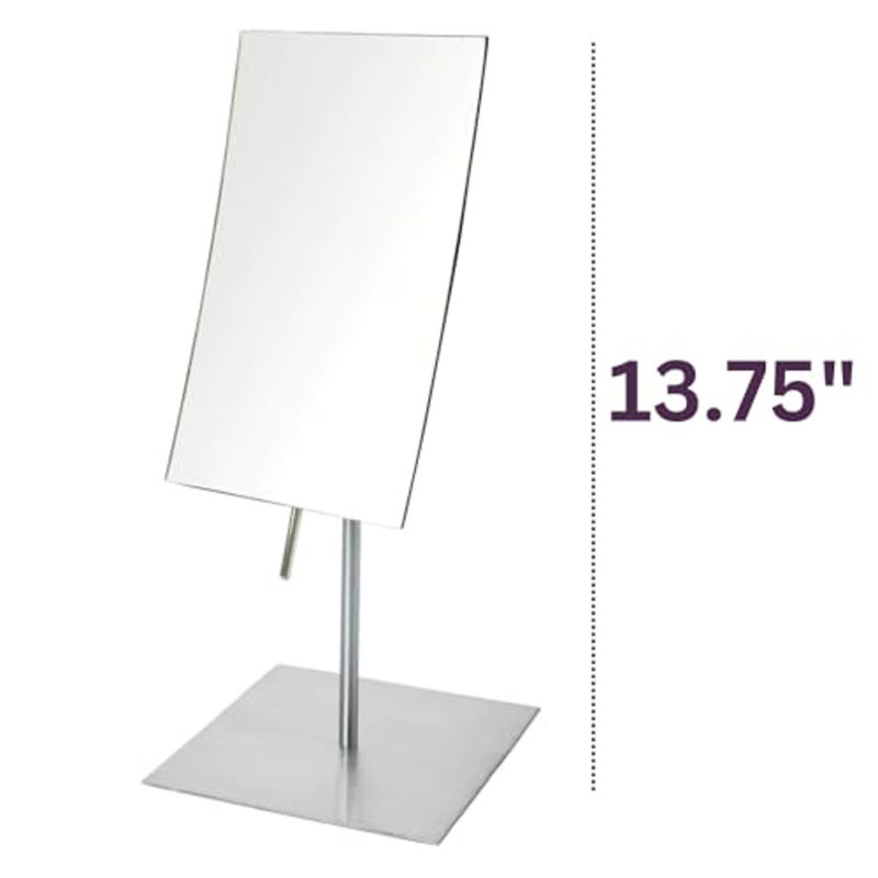 Miroir de maquillage grossissant 5 po x 8 po, Nickel