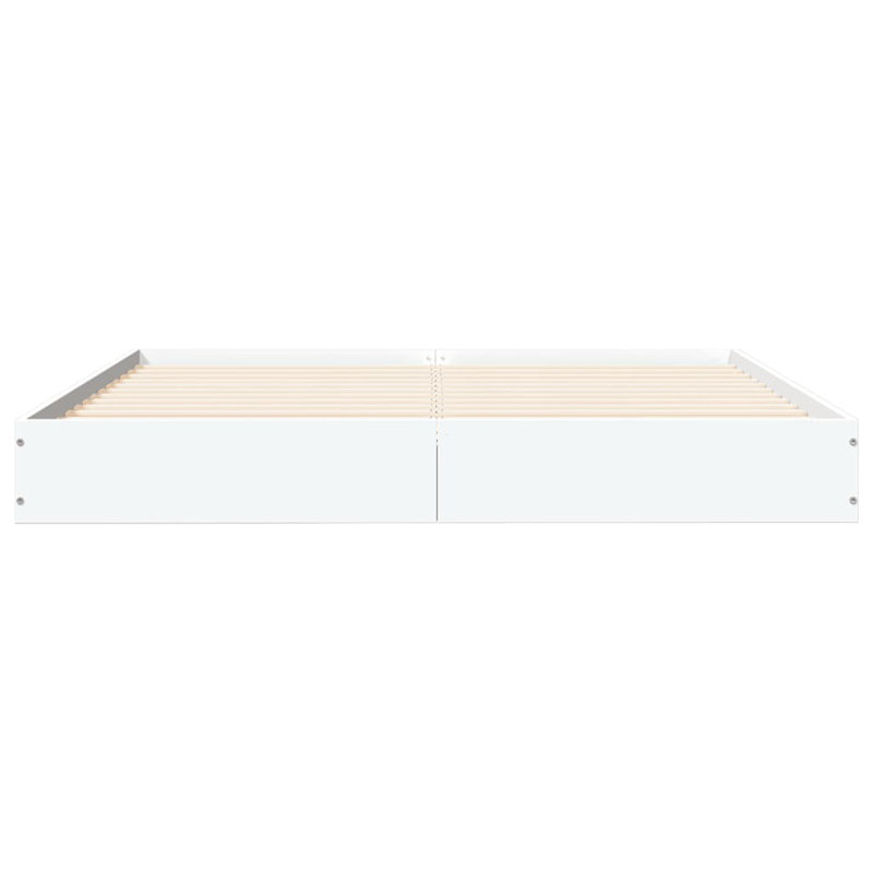 Vidaxl Bed Frame Engineered Wood, White, Double (4'6)