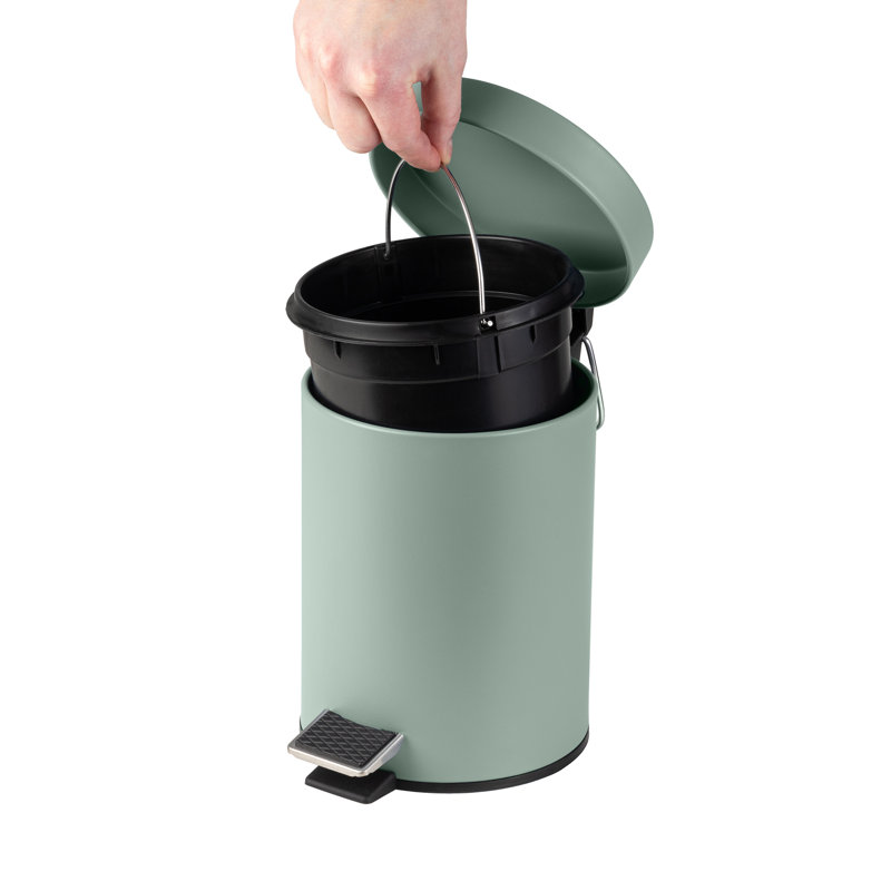 Quiles Metal Open Waste Bin - 3L, Green