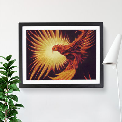 XH1022-8872X Terrific Phoenix Bird 1 Piece Single Picture Frame Wall Art