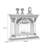 Brown Solid Wood Electric Fireplace