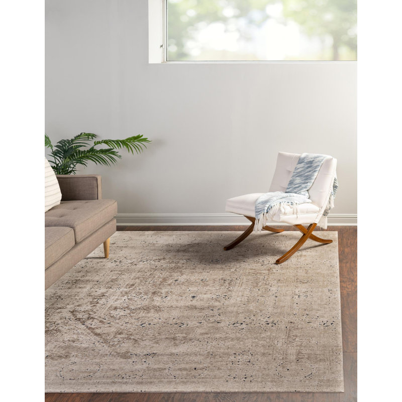 Tapis oriental beige Arleaner, Rectangulaire 7 pi 1 po x 10 pi