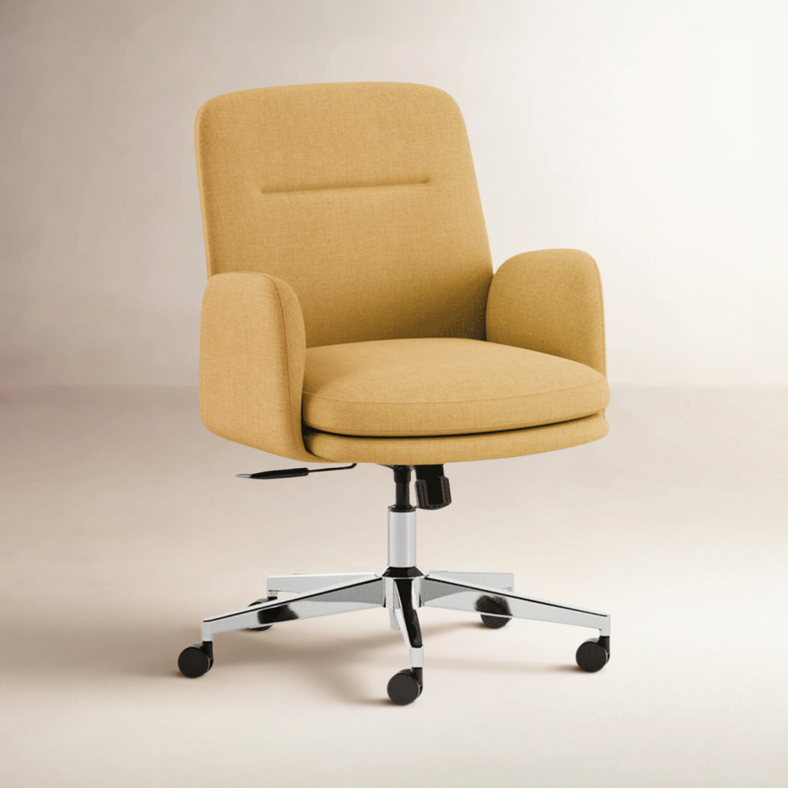Fabric Office Chair with Lumbar Support, Sunflower, 36"