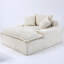 Simple de luxe avec longueur de 51 pouces, deux coussins, roulement confortable de style minimaliste, convient aux petits espaces, poids de 72,82 lb, rembourrage en éponge