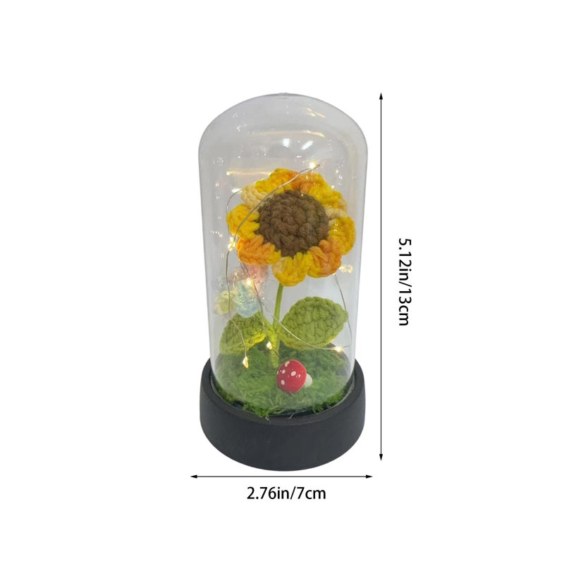 Lampe à fleurs en tricot tricoté pour la chambre, B