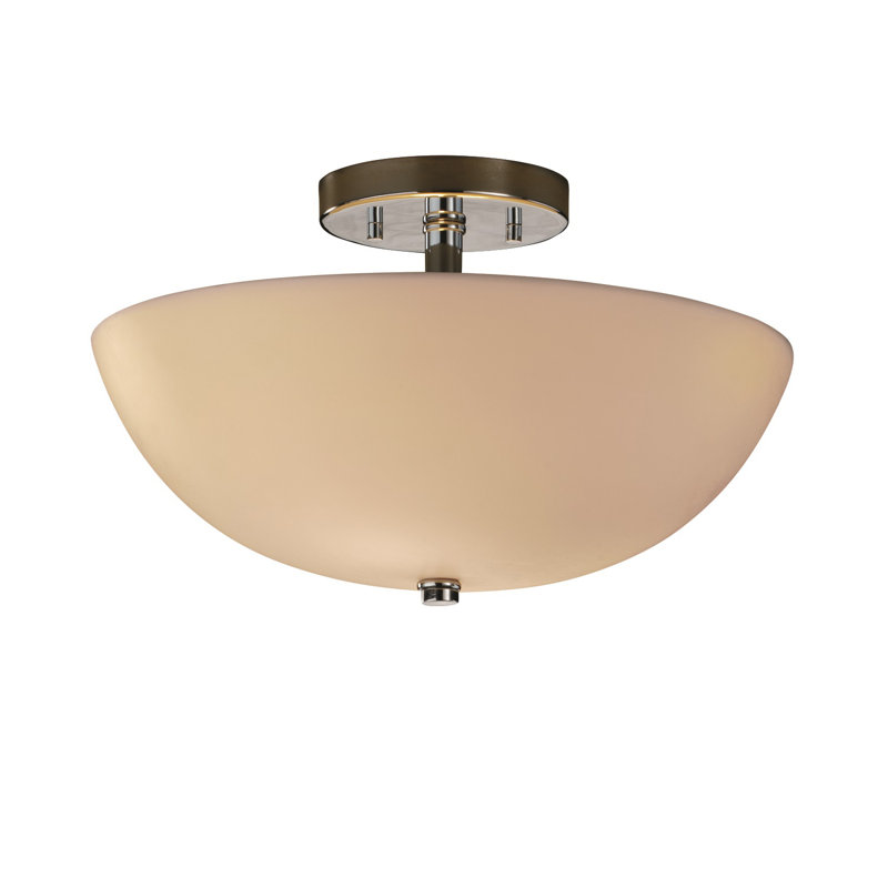 Flush Mount, Polished Chrome, Banana Leaves, No