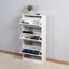 Range-chaussures en bois avec 3 portes rabattables