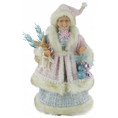 Chenille texturée rose et bleue 16 po