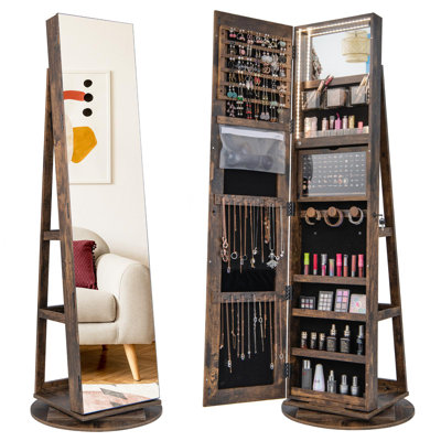 Armoire à bijoux avec miroir Macius