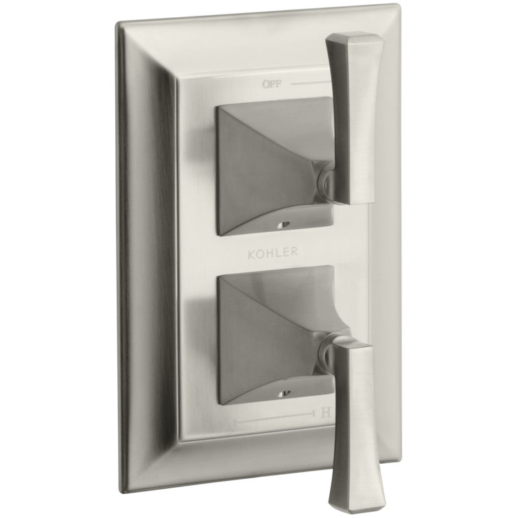 Memoirs® Stately Valve Trim with Deco Lever Handles for Stacked Valve