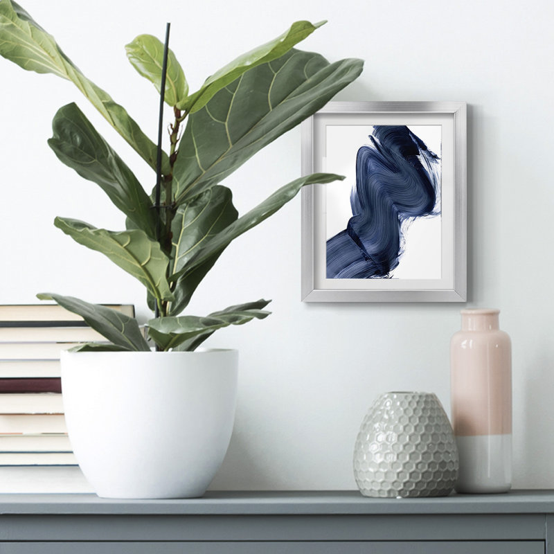 Drifting Sea II Framed Print, White, Silver Framed Paper