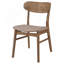 Chaise d'appoint en bois (ensemble de 2)