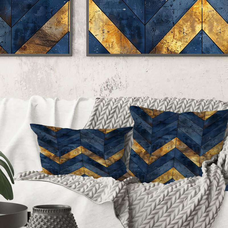 Motif à chevrons Glam II - Glam, H 16 po x l 16 po